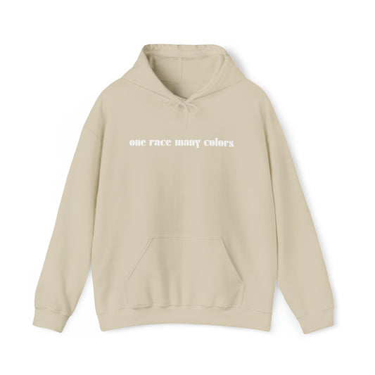 ORMC Neutral Collection Frnt Wht Prnt Unisex Hoodie