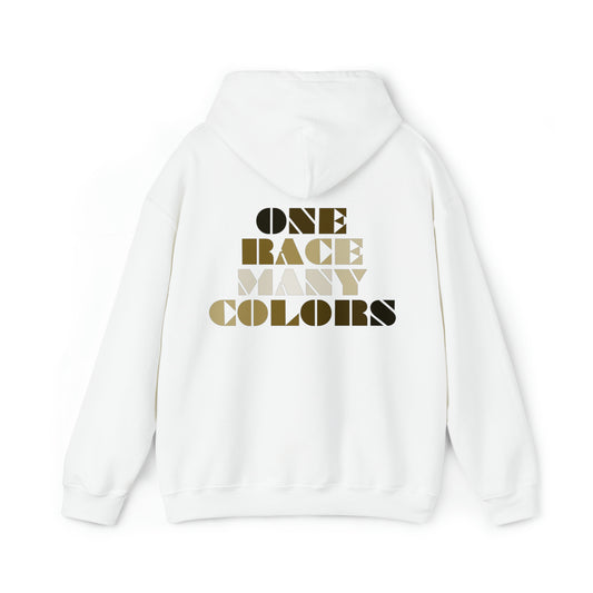 New!! One Race Many Colors Multicolor Unisex Hoodie